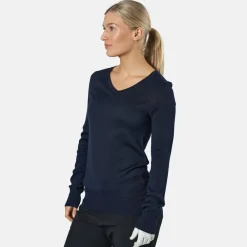 Cutter & Buck Vernon V-Neck Merino Blå Navy (580) New