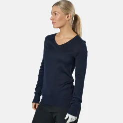 Cutter & Buck Vernon V-Neck Merino Blå Navy (580) New