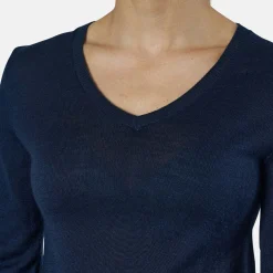 Cutter & Buck Vernon V-Neck Merino Blå Navy (580) New