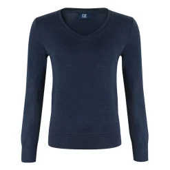 Cutter & Buck Vernon V-Neck Merino Blå Navy (580) New