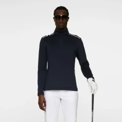 J.Lindeberg Vinnie Quarter Zip Mid Layer Blå JL Navy Sale