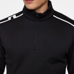 J.Lindeberg Vinnie Quarter Zip Mid Layer Svart Black Online