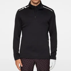 J.Lindeberg Vinnie Quarter Zip Mid Layer Svart Black Online