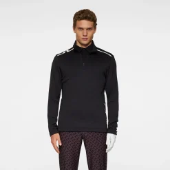 J.Lindeberg Vinnie Quarter Zip Mid Layer Svart Black Online