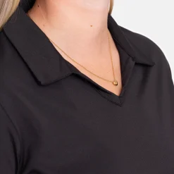 Cutter & Buck Virtue Polo V-Neck Svart Svart (99) Clearance