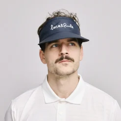 Local Rule Visor Italic Logo Blå Navy Sale