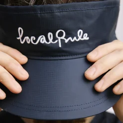 Local Rule Visor Italic Logo Blå Navy Sale