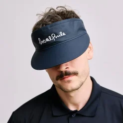 Local Rule Visor Italic Logo Blå Navy Sale