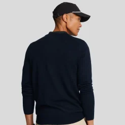 Lyle & Scott V-Neck Merino Blend Blå Dark Navy (Z271) New