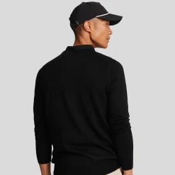 Lyle & Scott V-Neck Merino Blend Svart Jet Black (Z865) New