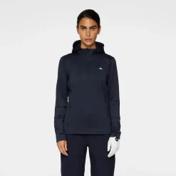J.Lindeberg W Aerial Quarter Hood Blå JL Navy Online