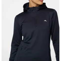 J.Lindeberg W Aerial Quarter Hood Blå JL Navy Online