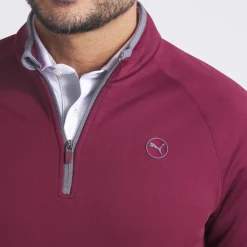 Puma Waffle Fleece ¼ Zip Ruby-Shimmer New