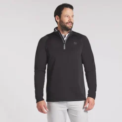 Puma Waffle Fleece 1/4 Zip Svart Black Clearance