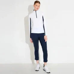 Abacus W Aloha Uv Longsleeve Vit 193-White-Navy Clearance