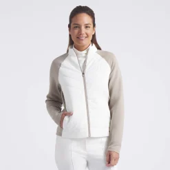 Puma W Cloudspun Fleece Hybrid Warm-White-Ice-Coffee