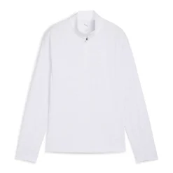 Puma W Houndstooth 1/4 Zip White-Glow Clearance