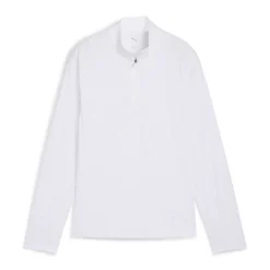 Puma W Houndstooth 1/4 Zip White-Glow Clearance