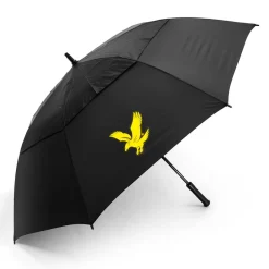 Lyle & Scott Wind Proof Umbrella Svart Black Clearance