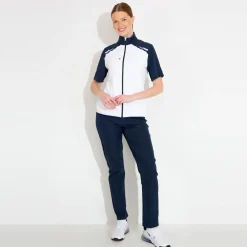 Abacus W Lanark Stretch Windshirt Vit 193-White-Navy Online