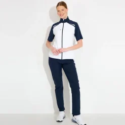 Abacus W Lanark Stretch Windshirt Vit 193-White-Navy Online