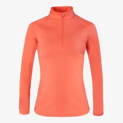 Bogeys & Birdies W Mid Layer LS Zip Röd Coral Discount