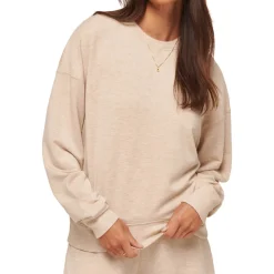 Travis Mathew Wmns Cloud Terry Crew Heather-Natural Online