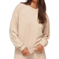 Travis Mathew Wmns Cloud Terry Crew Heather-Natural Online