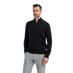 FootJoy Wool Blend 1/2 Zip Blå Navy Online