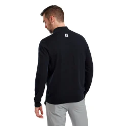 FootJoy Wool Blend 1/2 Zip Blå Navy Online