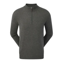 FootJoy Wool Blend 1/2 Zip Grå Grå (Heather Char) Outlet