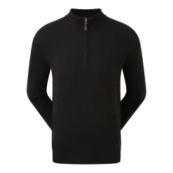 FootJoy Wool Blend 1/2 Zip Svart Outlet