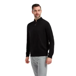 FootJoy Wool Blend 1/2 Zip Svart Outlet