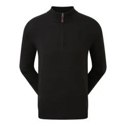 FootJoy Wool Blend 1/2 Zip Svart Outlet