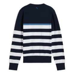 Puma W Resort Stripe Sweater Deep-Navy-White-Glow