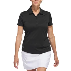 Adidas W Solid Performance Short Sleeve Polo Shirt Svart Black Discount