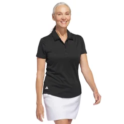 Adidas W Solid Performance Short Sleeve Polo Shirt Svart Black Discount