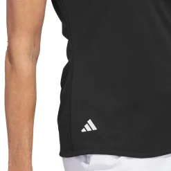 Adidas W Solid Performance Short Sleeve Polo Shirt Svart Black Discount