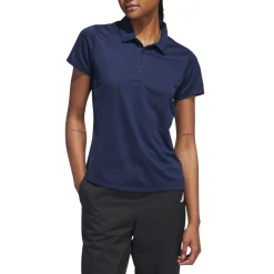 Adidas W Solid Performance Short Sleeve Polo Shirt Blå CollegiateNavy Discount