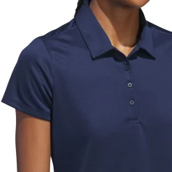 Adidas W Solid Performance Short Sleeve Polo Shirt Blå CollegiateNavy Discount