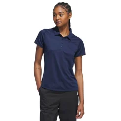 Adidas W Solid Performance Short Sleeve Polo Shirt Blå CollegiateNavy Discount