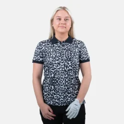 Bogeys & Birdies W Tech Button AOP Svart Vit Black/White Best