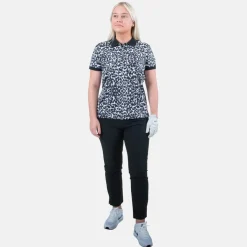 Bogeys & Birdies W Tech Button AOP Svart Vit Black/White Best