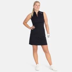 Bogeys & Birdies W Tech Dress Zip Collar Svart Black Clearance