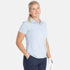 Bogeys & Birdies W Tech Hidden Buttons Chambray Blue Discount