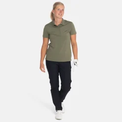 Bogeys & Birdies W Tech Hidden Buttons Leaf Clover Green Hot