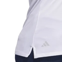 Adidas W Ultimate Solid Sleeveless Polo Shirt Vit White