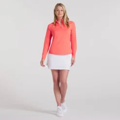 Puma W You-V Solid 1/4 Zip Peach-Frost Sale