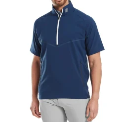 FootJoy Zephyr Ss Windshirt Blå Navy Sale