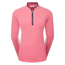 FootJoy 1/4 Zip Ls Sun Protection Shirt Pink-Lemonade Best